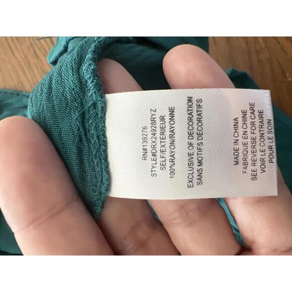 DR2 Women's Teal Blouse with Lace Details - Size 3X - Picture 6 of 6